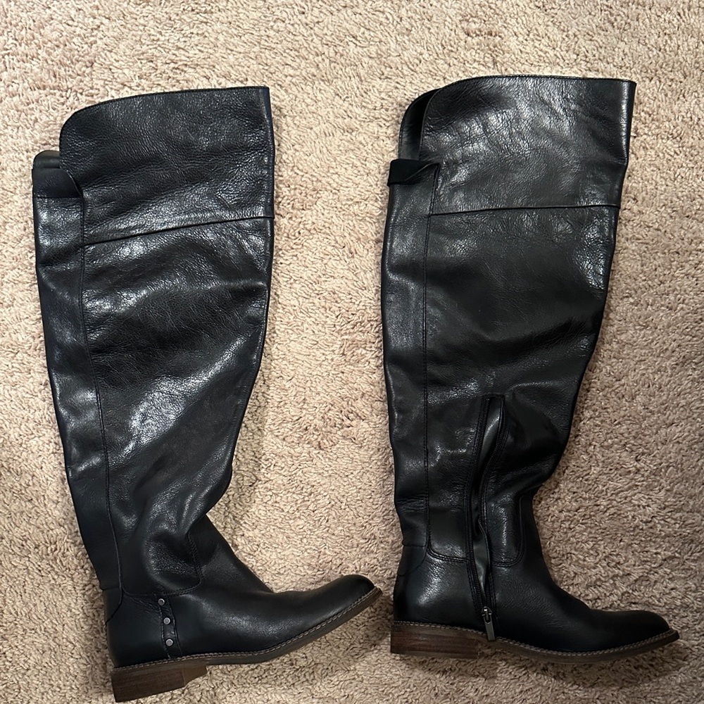 Franco Sarto Haleen Wide Calf Black Over the Knee Boots